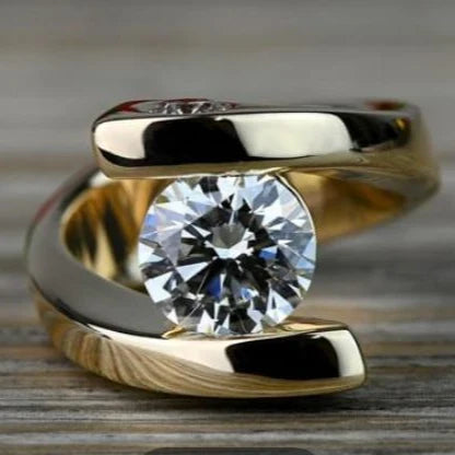 Stainless Steel Ring with Zirconia Stone