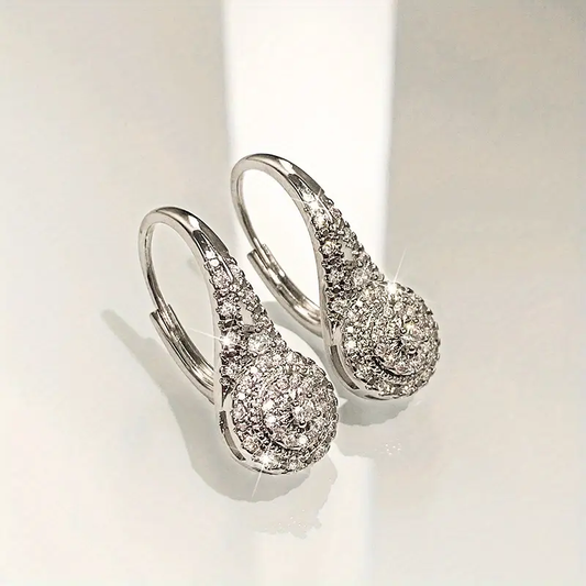 Brilliant Cubic Zirconia Dangle Earrings for Glamorous Looks