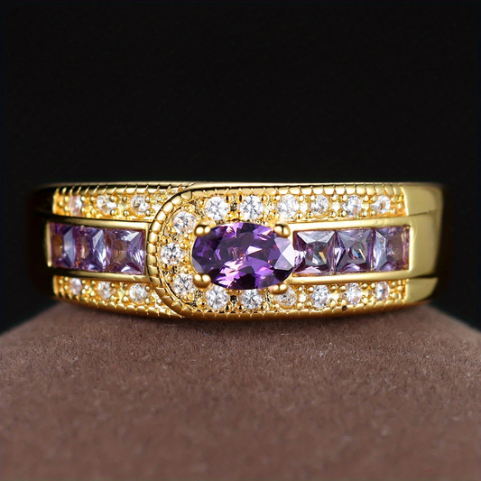 Vintage Ring with Purple Zirconia