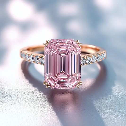 Ring with Dreamy Pink Crystal