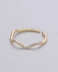 Stainless Steel Ring with Wave Pattern