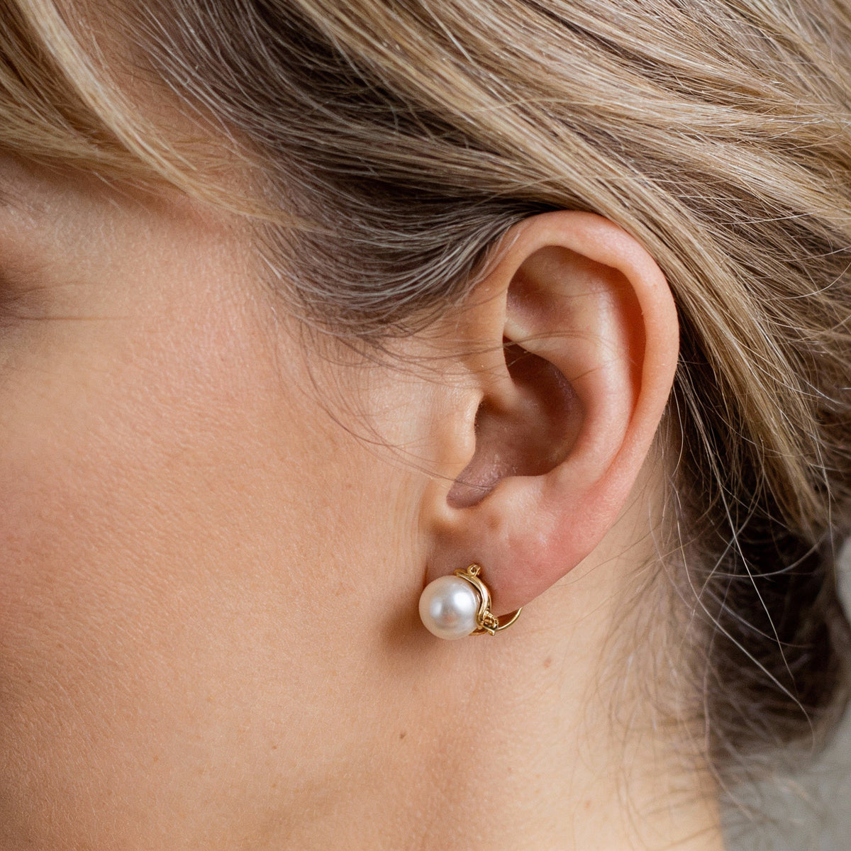 Elegant pearl earrings with delicate clasps
