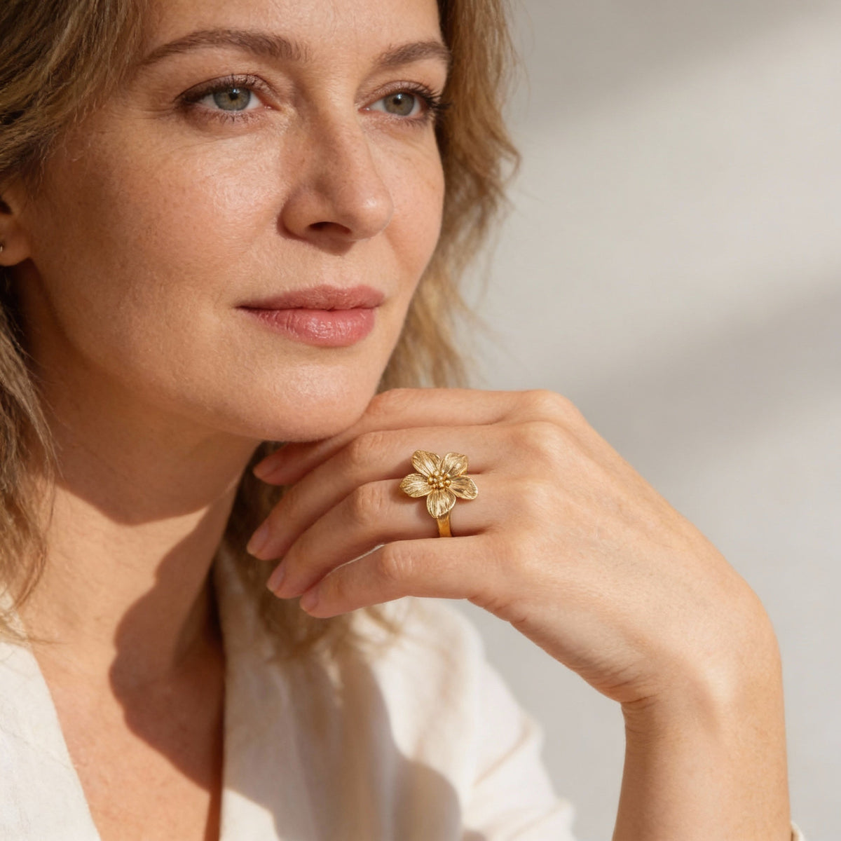 Golden Flower Ring