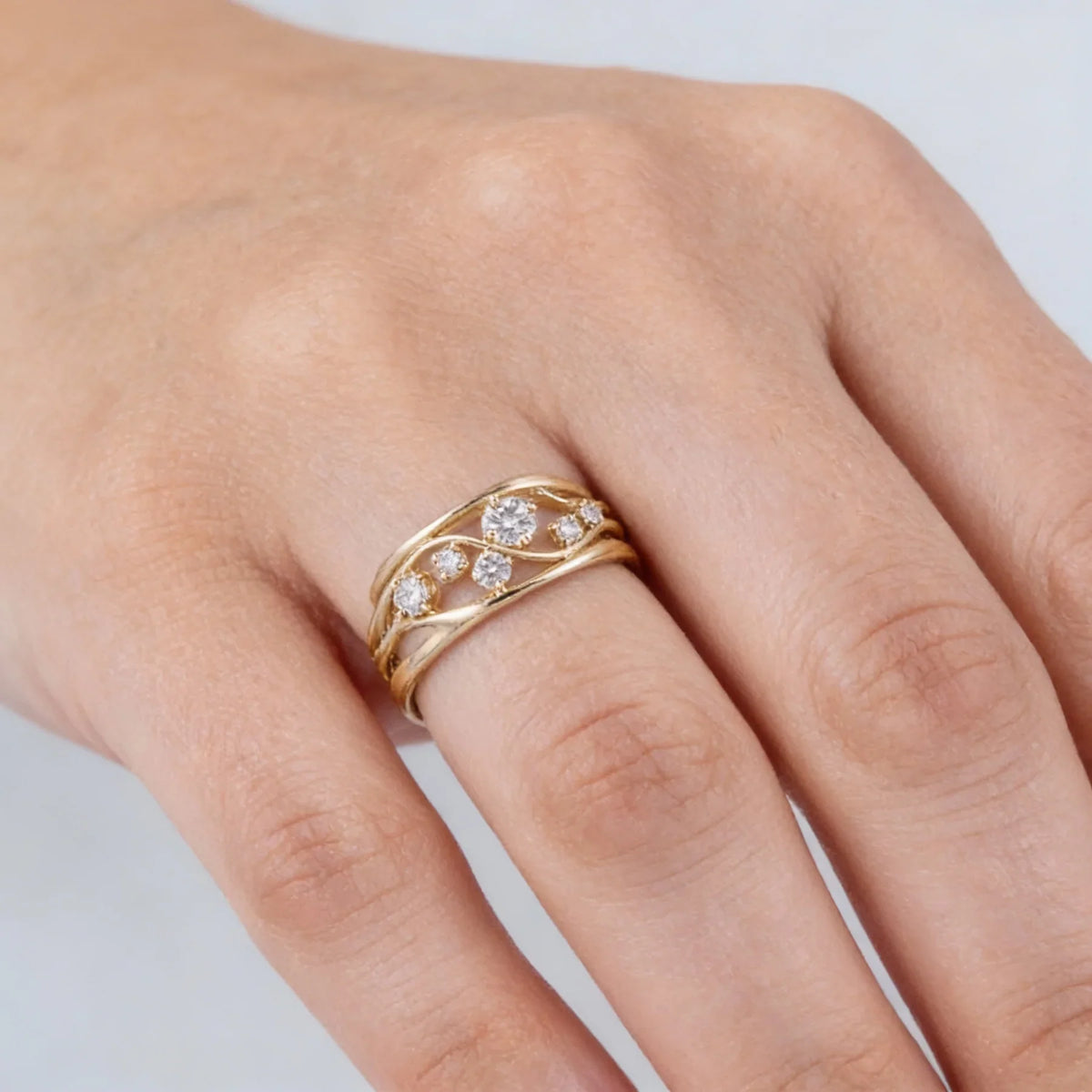 Gold-Plated Ring with Cubic Zirconia