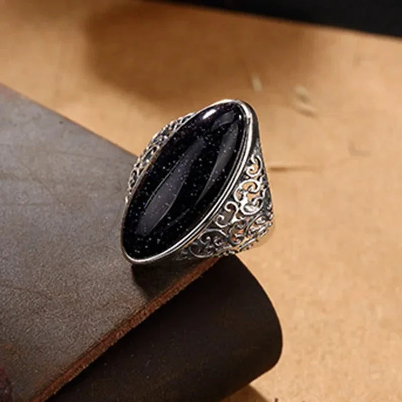 Vintage Ring with Zircon Inlay