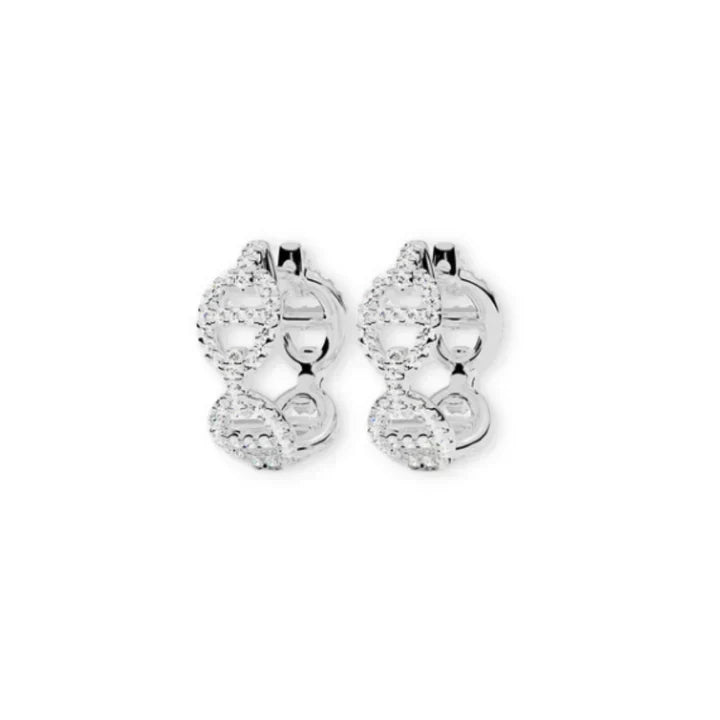 Cubic Zirconia Chain Design Earrings