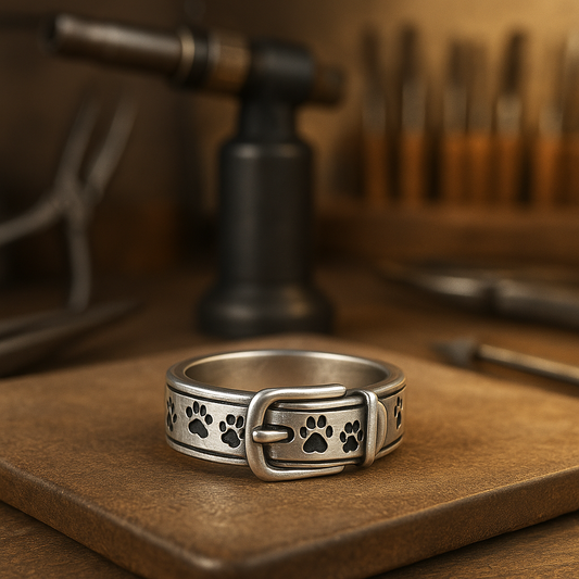 Elegant Paw Print Ring