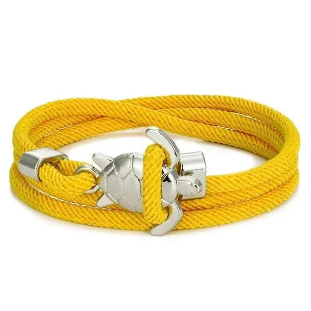 Sea turtle bracelet made from cord, for him and her
