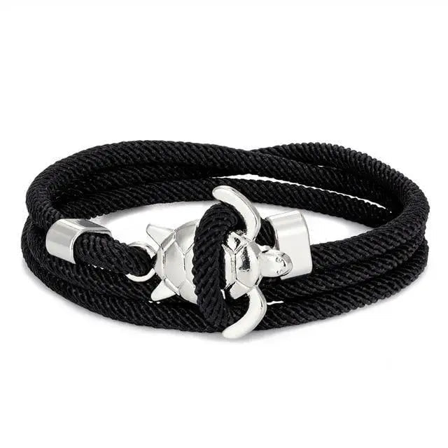 Sea turtle bracelet made from cord, for him and her