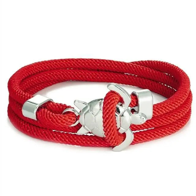 Sea turtle bracelet made from cord, for him and her