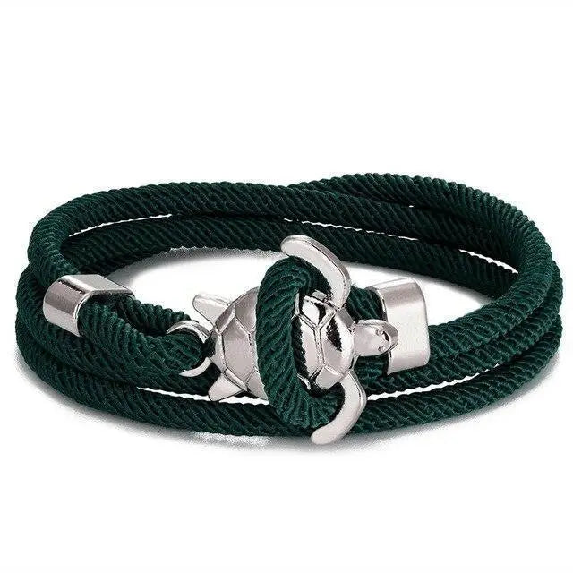 Sea turtle bracelet made from cord, for him and her
