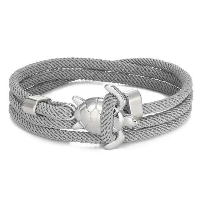 Sea turtle bracelet made from cord, for him and her