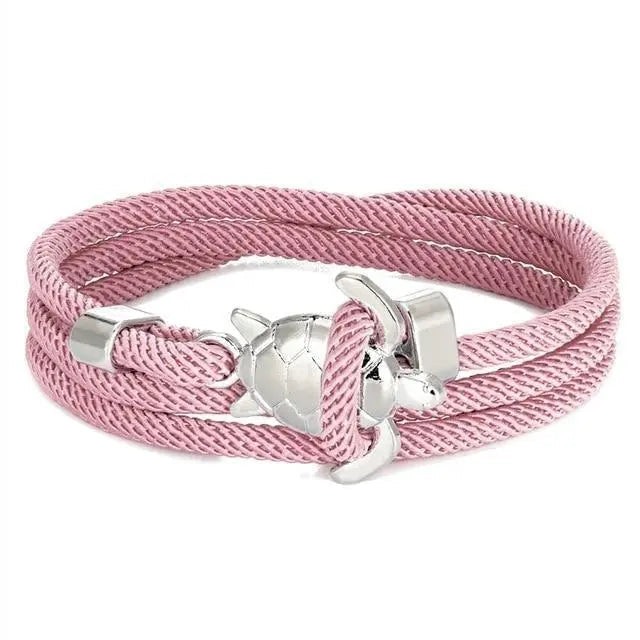 Sea turtle bracelet made from cord, for him and her