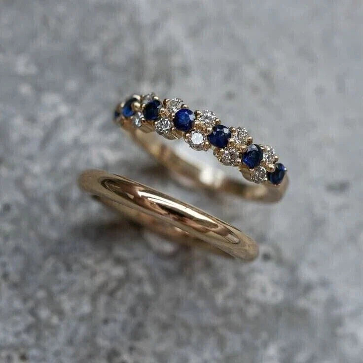 Eternity Ring with Precious Golden Opal