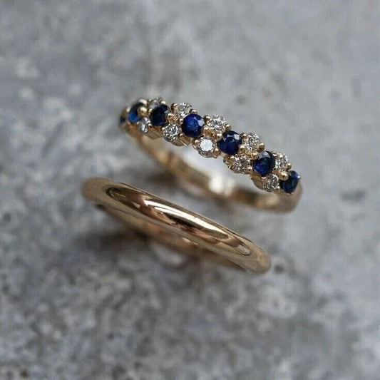 Eternity Ring with Precious Golden Opal