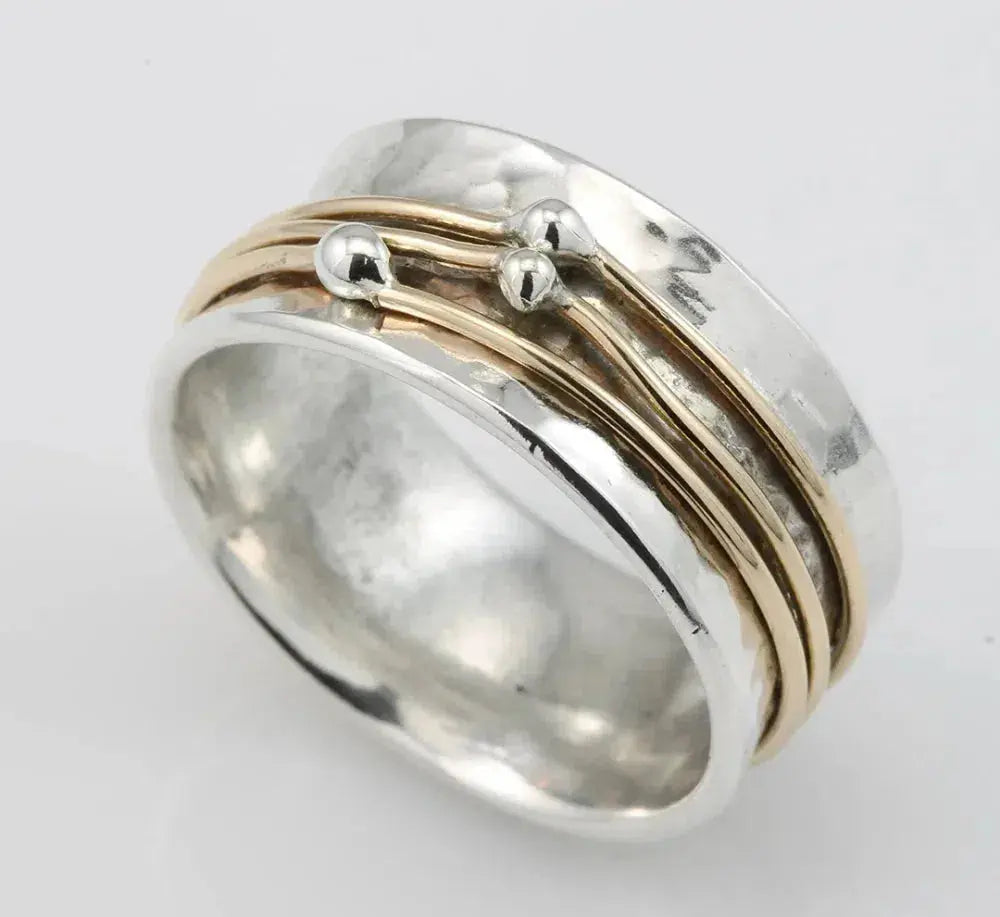 Vintage Gold and Layered Silver Ring